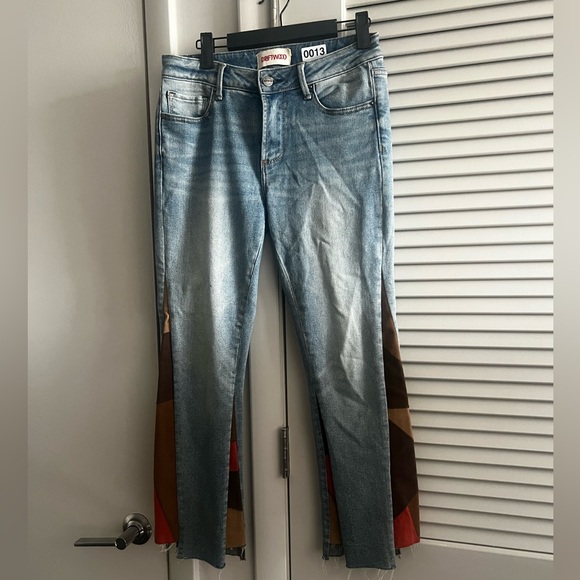 Driftwood Indie Crop Bootcut Patchwork Boho Jeans - Picture 3 of 7